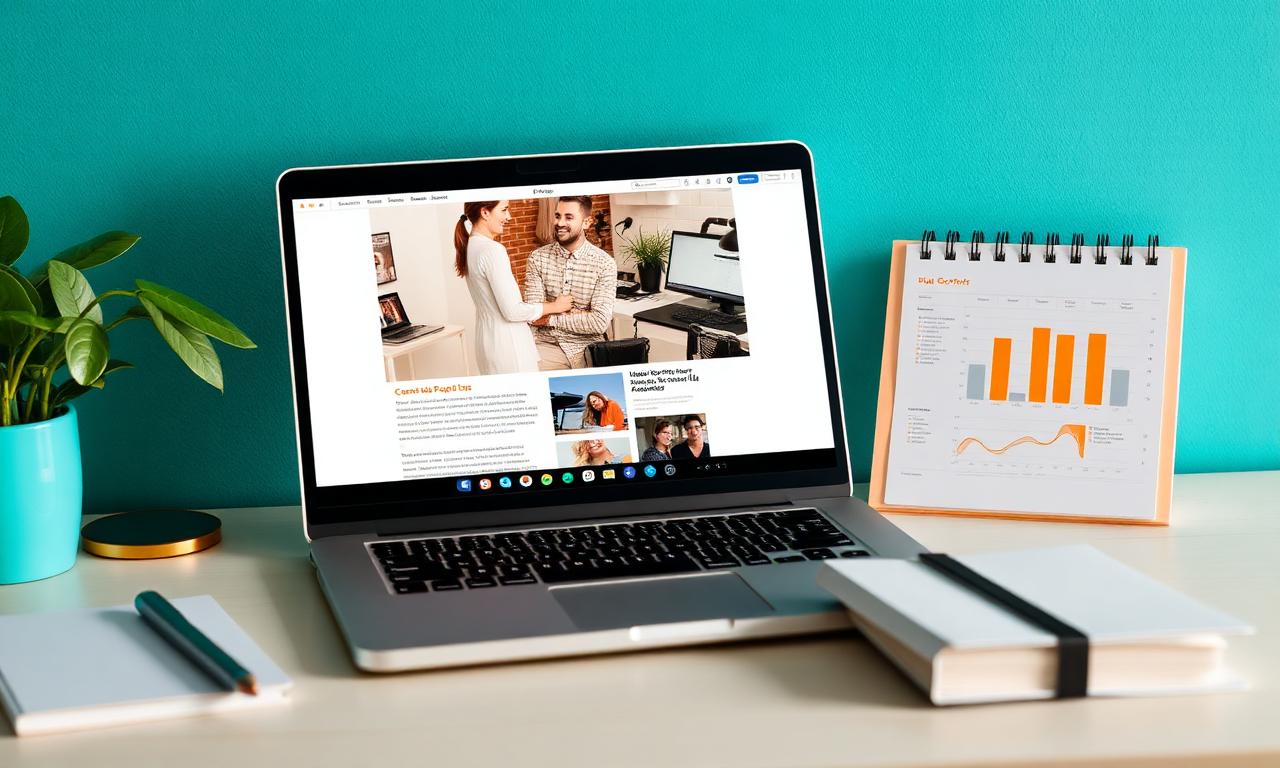 Blog Website Design realistic portfolio website preview