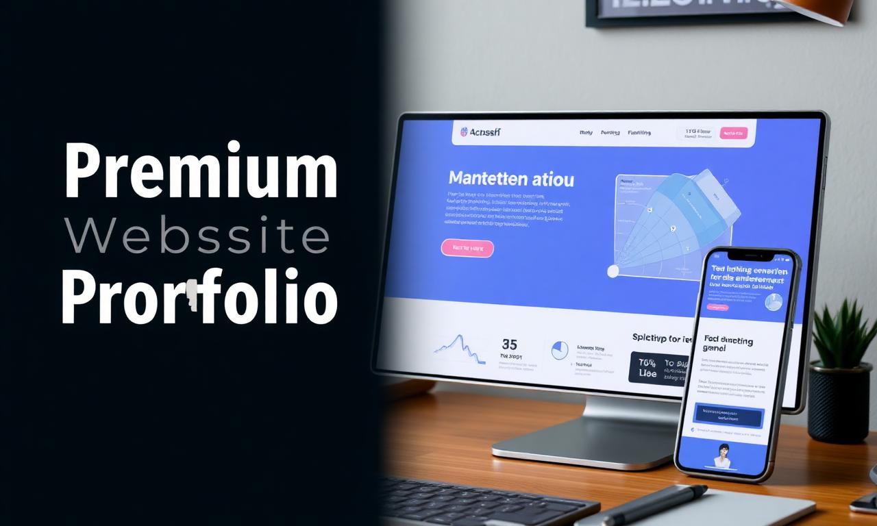 Brand Awareness Website realistic portfolio website preview